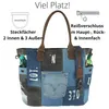 Sunsa Damen Handtasche. XXL Tasche aus Canvas recycelte Produktbild-Vorschau 4