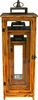 3'er XXL Design Holz-Laternen-Set Windlicht Gartenlaterne Edelstahldach Produktbild-Vorschau