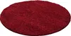Teppich Wohnzimmer Hochflor Rot 160x160 Rund Unicolor - Produktbild-Vorschau 1