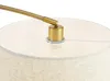 Lampada ad arco moderna in ottone con paralume beige Anteprima dell’immagine prodotto 4