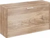 A single shoe cabinet with a wood grain finish and a silver handle. Produktbild-Vorschau