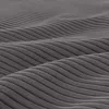 A close-up view of dark gray corduroy fabric with a wavy, textured surface. Produktbild-Vorschau