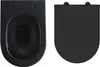A black toilet bowl and a black toilet seat are shown side-by-side against a white background. Náhled obrázku produktu