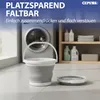Falteimer 5l grau weiß Ø25x6cm Kunststoff Eimer faltbar Produktbild-Vorschau 3
