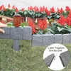 Gartenzaun, Beeteinfassung Kunststoff grau als Beetumrandung 25 × 23 cm - Stonefency (5) Náhľad obrázku produktu
