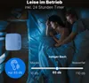 A couple sleeping in bed with a white device emitting blue light and particles next to them, suggesting a quiet operation. Podgląd zdjęcia produktu