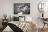 MuchoWow® Poster Tiger - Wild - Schwarz - Weiß 120x80 cm - Produktbild-Vorschau 4