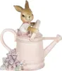 Clayre & Eef Figur Kaninchen 10x6x11 cm Rosa Kunststoff Produktbild-Vorschau 1