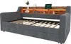 Zerbaco Sofabett 90x190 cm, aus Samt mit Stauraum, LED und Produktbild-Vorschau 16