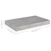 vidaXL Mensole sospese 4 pz. Grigio cemento 40x23x3,8 cm Anteprima dell’immagine prodotto 17
