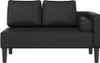 vidaXL Chaise longue avec coussin Noir Similicuir Voir les images du produit 3