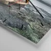 Wanduhr - Quadrat - Glasuhr - Boot Wrack Ufer - 40x40cm - Produktbild-Vorschau 5