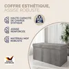 CASARIA® Banc de rangement gris 80 x 40 x 40 cm Siège Voir les images du produit 3