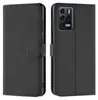 A black flip case for a smartphone is shown from the front and back. Produktbild-Vorschau
