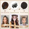 Dutt Haarteil,Space Buns Haarteil,2PCS Haarteil mit Klammer Produktbild-Vorschau 3