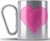 Trendation - Herz Edelstahl Tasse Karabiner Valentinstag Produktbild-Vorschau 1