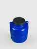 A blue plastic barrel with a black lid and handles, set against a plain white background. Produktbild-Vorschau