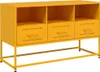 vidaXL TV skrinka horčicovo žltá 100,5x39x60,5 cm oceľ Náhľad obrázku produktu 1