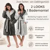 CalmyLIFE Bademantel Damen flauschig Morgenmantel - mit Produktbild-Vorschau 3