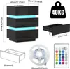 Nachttische mit LED,Hochglanz Nachttisch mit 3 Produktbild-Vorschau 6