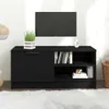 vidaXL TV-Schrank Schwarz 80x35x36,5 cm Holzwerkstoff Produktbild-Vorschau 2