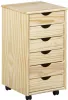 Unyqoos® Rollcontainer met 6 lades zonder handgrepen, Productafbeelding-voorbeeld 1