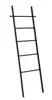 A black ladder-style towel rack is shown against a white background. Anteprima dell’immagine prodotto