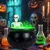 Halloween-Dekoration, Hexenkessel mit Lichtern, Totenkopf Produktbild-Vorschau 7