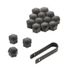 15x Radschrauben Kappen Set 17 mm schwarz Matt für CITROEN Produktbild-Vorschau 2