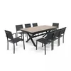Table extensible aluminium et céramique avec 10 chaises - Voir les images du produit 5