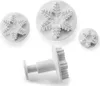 A set of three white snowflake-shaped cookie cutters on a white background. Náhled obrázku produktu