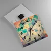 Wanduhr - Quadrat - Glasuhr - Abstraktion Dreieck Muster - Produktbild-Vorschau 2