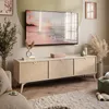 TV Schrank ALOE Fischgrätenmuster Scandi Sandbeige Produktbild-Vorschau 2