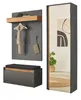 Garderobe Set 4-teilig "Center" in grau matt und Wotan Produktbild-Vorschau 9