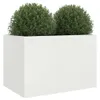 Pflanzkübel Weiß 62x40x39 cm Stahl Produktbild-Vorschau 4