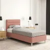 Hotelbett 90x200 cm - Rosa - Polsterbett für Hotels und Produktbild-Vorschau 1