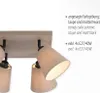 JUST LIGHT LED Deckenlampe RIALA Stoffschirm Spots Produktbild-Vorschau 3