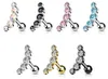 Helix Piercing „5 Kristalle gebogen“ Klar Produktbild-Vorschau 2