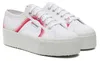 Superga Damen Round Stripes Plateau Turnschuhe weiß 39 Produktbild-Vorschau 2