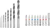 A collection of drill bits and screwdriver bits arranged on a white background. Produktbild-Vorschau