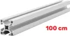 A silver aluminum profile extrusion with red text indicating its length. Náhľad obrázku produktu