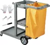 A cleaning cart with a yellow bag and some tools is shown against a white background. Náhled obrázku produktu