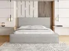 Polsterbett 200x200 mit Bettkasten und Lattenrost – Graues Produktbild-Vorschau 5