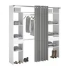 Ankleidezimmer mit Vorhang - Weiß - L 198 x T 40 x H 203 cm Produktbild-Vorschau 4