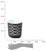 A black and white patterned pot is shown with measurement markings on the left and bottom, and a silhouette of a hand at the bottom. Podgląd zdjęcia produktu
