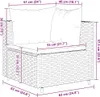 vidaXL 6-tlg. Garten-Lounge-Set mit Kissen Braun Poly Produktbild-Vorschau 8