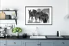 MuchoWow® Gerahmtes Poster Laufende Zebras 90x60 cm - Produktbild-Vorschau 4