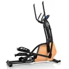 A black and wood-colored elliptical trainer is shown against a white background. Podgląd zdjęcia produktu