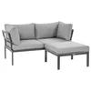 BEAUTYSOFA | SANTORINI Gartenlounge Ecksofa Hellgrau – Produktbild-Vorschau 2