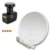 PremiumX DELUXE100 Satellitenantenne 100 cm Alu Hellgrau Produktbild-Vorschau 1